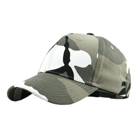 TAFDIUR Mens and Womens Baseball Cap Camouflage Adjustable Vintage Outdoor Sunshade Hunting Unconstructed Dad Hat Gray