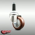 thumbnail image 2 of 3.5 Inch 316SS Maroon Polyurethane Wheel Swivel 1 Inch Expanding Stem Caster, 2 of 2