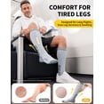 thumbnail image 2 of CAMBIVO Compression Socks for Women Men , 20-30 mmHg Knee High Socks, 3 Pairs Compression Stockings for Traval, Running, Nurse , Pregnancy, Daily Life, XXL, 2 of 7