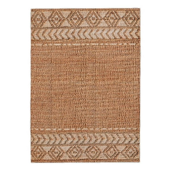 Linon Marion Lansing Polyester 2' x 3' Accent Rug in Cream