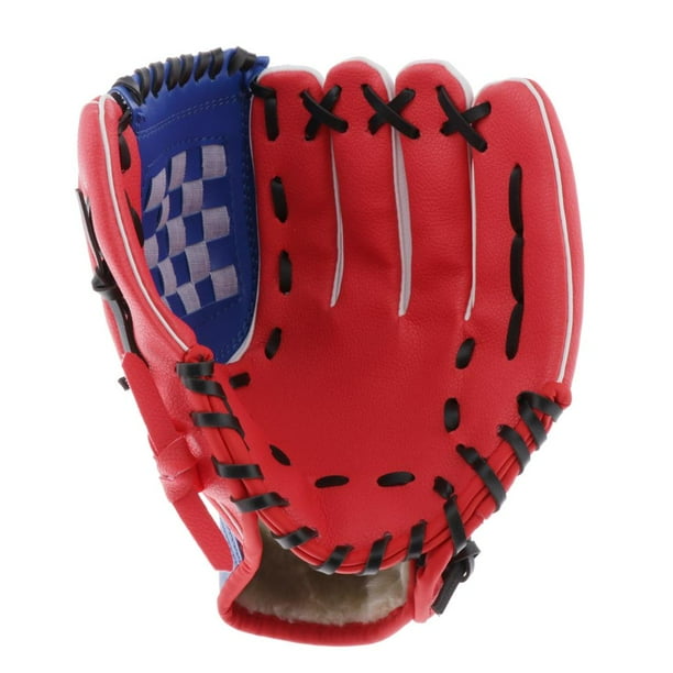 Guantes de béisbol Guantes de softbol para diestros 10.5 '' / 11.5 / 12.5 '' Guante Rojo 11.5 pulgadas Cola Guante de lanzador de béisbol
