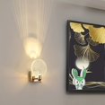 thumbnail image 3 of Lámpara de pared de cristal de estilo nórdico, LED, sencilla y creativa, ideal para sala de estar, dormitorio, baño y pasillo., 3 of 5