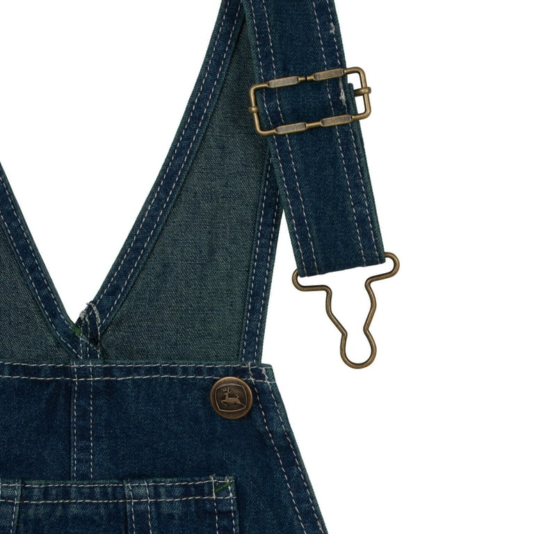 John Deere, Denim Square Neck Bib Overalls, Toddler to Little Kid