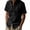 Black, variant on Men’s Linen Short Sleeve Shirt with Classic Spread Collar Relaxed Fit Button Down Design and Chest Pocket for Everyday Wear