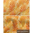 thumbnail image 6 of Botanical Orange Yellow Kitchen Valances for Windows Farmhouse Linen Window Valance Curtain for Living Room Window Treatment Modernism Tropical Palm Leaf Valance Rod Pocket Topper Drape, 42 x 12 Inch, 6 of 6