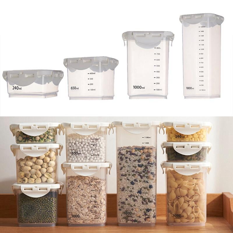 2pcs Coffee Canister Kitchen Dry Food Storage Container Airtight 1800ml 