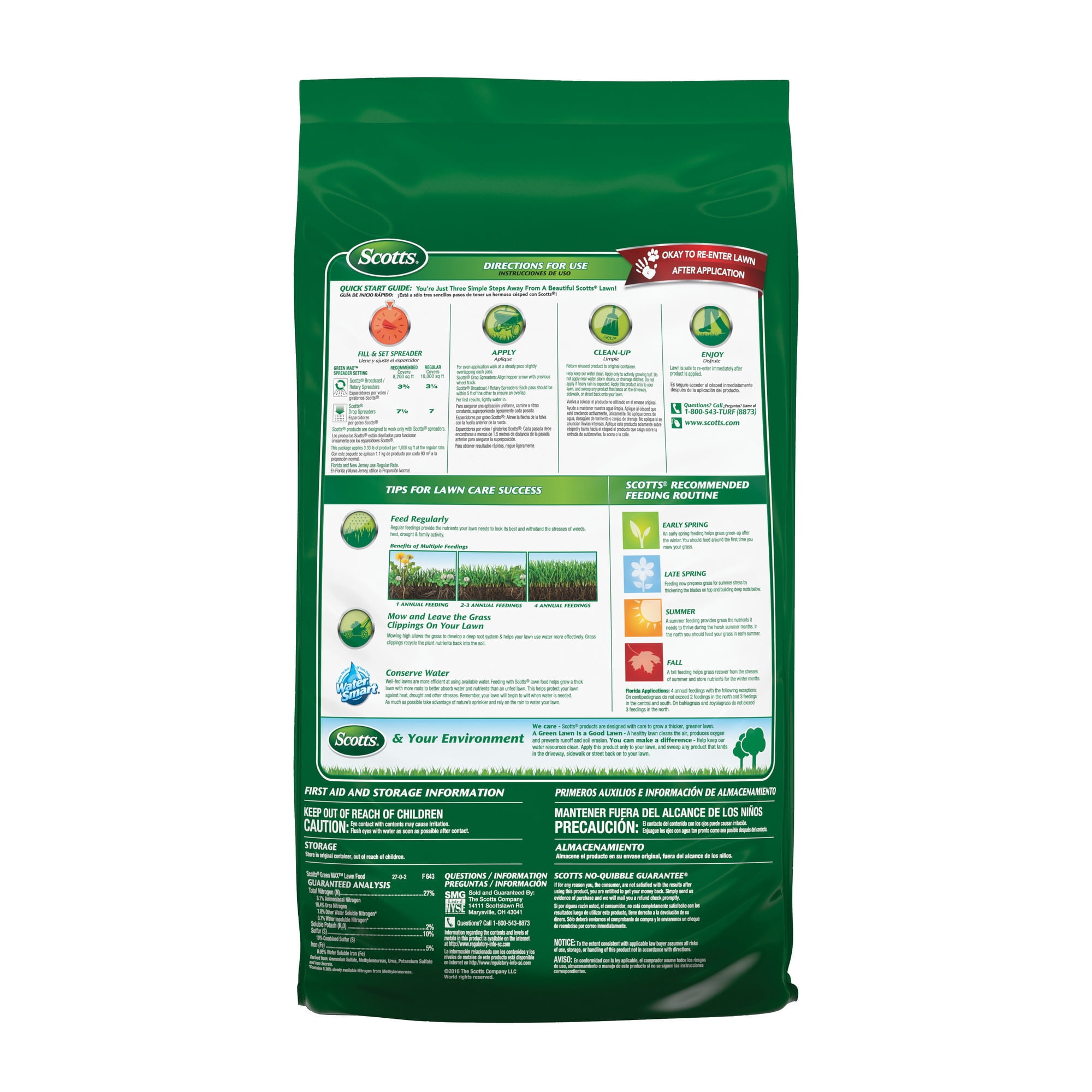 Scotts Turf Builder Southern Triple Action and Scotts Green Max Lawn Food Bundle for Large Southern Lawns