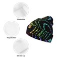 thumbnail image 3 of Pofeuu Rainbow Glitter Print Beanie Hat for Men Women Knit Winter Hat Warm Cuffed Skull Beanie Slouchy Soft Unisex, 3 of 6