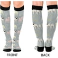 thumbnail image 2 of High Elasticity Compression Socks, High Knee Socks Adult Universal Leisure Relieve Fatigue, Cute Colored Pugs Travel Daily with Running (1 Pair) Gift, 2 of 7