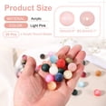 thumbnail image 2 of Uxcell 20 Pcs Acrylic Round Beads, 16mm Loose Beads Frosted Bulk Spacer Bead for Bracelets Necklace Earring Jewelry Making DIY Handmade Crafts Decoration, Light Pink, 2 of 7