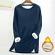 thumbnail image 1 of HongQid Women's Winter Warm Sherpa Lined Fleece Crewneck Sweatshirt Pullover Loungewear Tunic Tops, 1 of 4