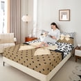 thumbnail image 4 of Castle Fairy Dreamy Bowtie Full Size Sheets,Leopard Print Bed Sheets, 4 of 7