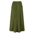 thumbnail image 5 of TaTaai Women's Elastic Waist Maxi Skirt with Side Pockets, Loose Flowy Fit, and Casual Ankle-Length Style Gift, 5 of 7