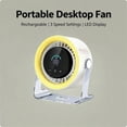 thumbnail image 3 of ICQOVD Desktop Fan Usb Desk Fan 100 Speed Digital Display Quiet Rotating Table Fan Portable Fan for Summer Outdoor Work Use, 3 of 6