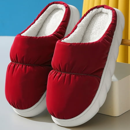 

uikmnh Warm Slippers Women Home Stepping On Feces Warm Cotton Slippers Winter Fashion Cute Printing Warm Slippers Casual Home Shoes 6