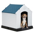 thumbnail image 2 of Plastic Dog House 32 inch Large Dog Houses for Small to Large Dogs, All Weather Indoor Outdoor Doghouse with Base Support for Winter Tough Durable House, 2 of 6