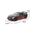 thumbnail image 2 of Mercedes-benz Gtr Coche De Juguete De Metal Con Faros 1:32 Negro rojo, 2 of 5