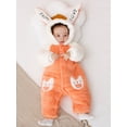 thumbnail image 3 of Diconna Infant Baby Fuzzy Bunny Costume Long Sleeve Hood Coat Button Down Warm Rabbit Romper, 3 of 9