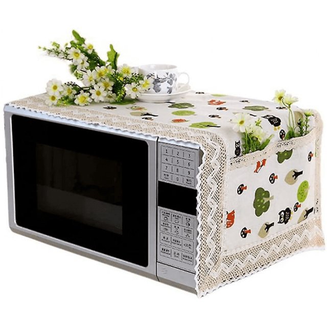 (100cm*35cm)Microwave Oven Cover Non slip Microwave Oven Dust Proof Cover Modern Simple Dustproof Cotton Machine Protector Decorative Kitch