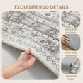 thumbnail image 2 of Roxstand 5x7 Area Rugs for Living Room, Vintage Large Area Rug, Non-Slip Backing Washable Rug, Stain Resistant Home Decor Rug (5'x7', Brown), 2 of 11
