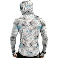 thumbnail image 5 of LTTVQM Long Sleeve Shirts for Men with Face Mask UPF 50+ UV Sun Protection Camo Hoodie Hiking Rash Guard Lightweight Shirts Gym Casual Tops Dark Gray 2XL, 5 of 10