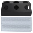 thumbnail image 1 of Soda Bottle Drainer Tabletop 3 Holes Bottles Draining Rack with Pad for Kitchen Dining RoomBlack, 1 of 5