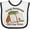 White and Black, variant on Inktastic Future Bookworm Like My Mom Boys or Girls Baby Bib