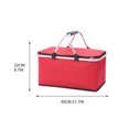 thumbnail image 2 of Folding Cooler Box Picnic Bag | Portable Insulated Lunch Tote with Leakproof PEVA Lining, Thick Foam for Hot & Cold Food Storage, Water Fabric, Double Handle & Shoulder Strap, Camping BBQ, 2 of 2