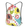 thumbnail image 3 of XMXT Unisex Drawstring Backpack for Women Men, Colorful Cartoon Elephant Waterproof Gym Bag String Bags for Shopping Sport Travel, m, 3 of 8