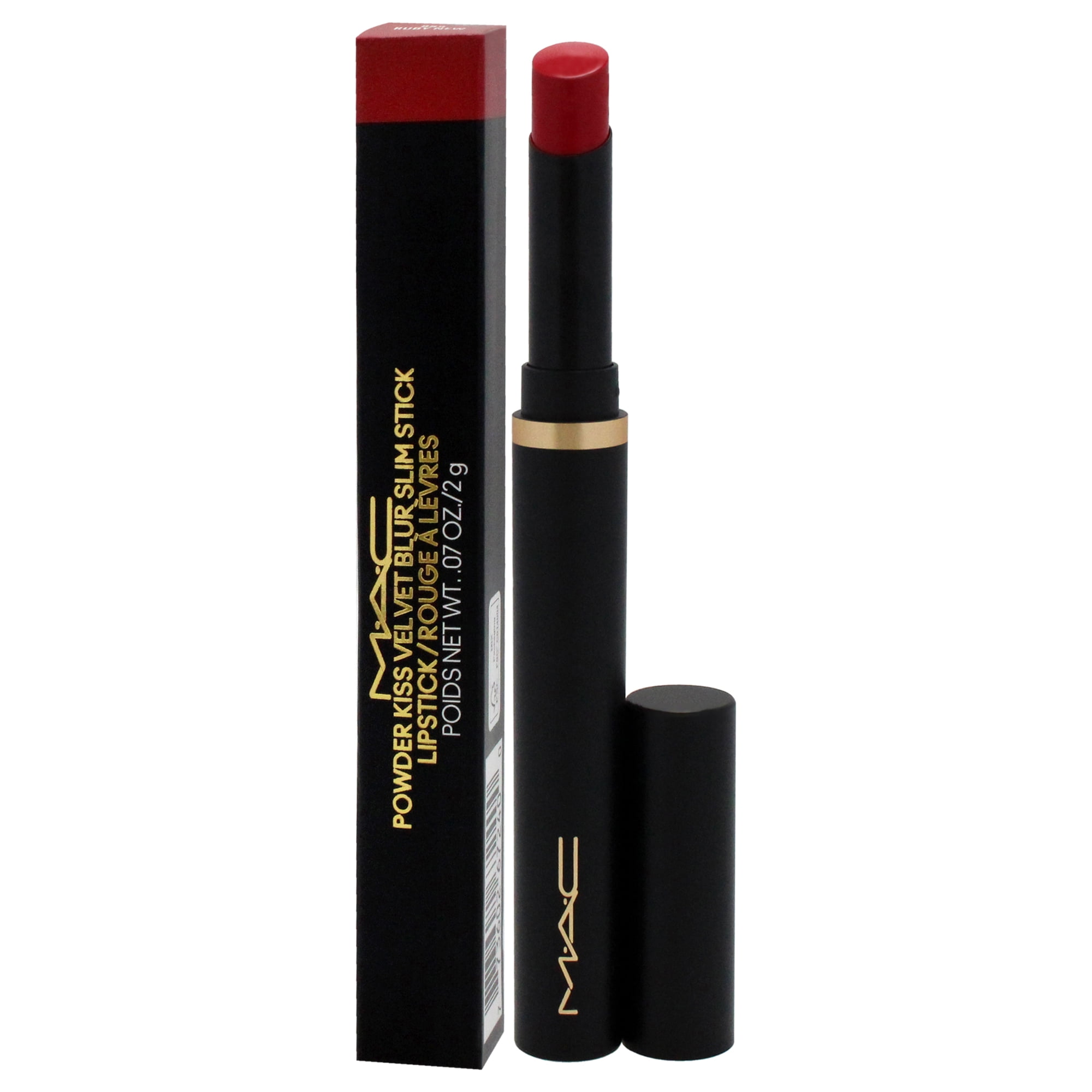 MAC Powder Kiss Velvet Blur Slim Stick - 889 Ruby New , 0.07 oz Lipstick