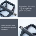 thumbnail image 3 of ZHAOCHENG Pedal de bicicleta MTB, rodamiento sellado de Pedal plano antideslizante de nailon de 9/16 pulgadas para bicicleta de carretera BMX, negro, 3 of 5