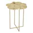 thumbnail image 1 of Mesa auxiliar Zuo Lotus Gold Iron 42x41x54 cm para interiores, 1 of 9
