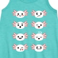 thumbnail image 2 of Instant Message - Axolotl Emotion Grid - Toddler and Youth Girls A-line Dress, 2 of 5