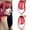 Red, variant on Natural Clip-In Bangs with Sideburns for Women - Effortless Hair Transformation
