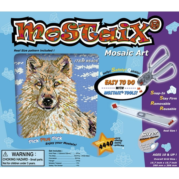 Mostaix® Silver Series Block Tile Puzzle - Polar Wolf (4400 Pieces)