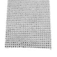 thumbnail image 4 of Rollo de cinta de malla de diamantes de imitación de plástico, Color plateado, 24 filas, decoración del banquete de boda, 10 yardas, 4 of 8