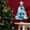 Blue, variant on YOHAVEN Mini Blue Desktop Christmas Tree, 17.7" Small Tabletop Holiday Decoration with Ornaments, Lights, Snowflakes, Gift Boxes for Home, Office, Store Decor