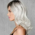 thumbnail image 3 of RKSTN Perruques Cheveux Humains Perruque de Mode pour Femmes Gris Cheveux Synthétiques Perruques Courtes Perruque Ondulée Perruques Sans Colle, 3 of 5