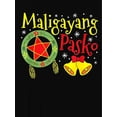 thumbnail image 2 of "Women'S Festive Christmas ""Merry Maligayang Pasko"" Print Round Neck Short Sleeve T-Shirt - Casual Knit Cotton Tee - Comfortable Summer Top for Women - Perfect for Holiday Parties & Gifts", 2 of 6
