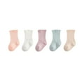 thumbnail image 3 of LZHGirlshop Baby Girls Socks Newborn Frilly Ruffle Cotton Infant Socks Solid Color Cute Socks for Toddler Dress Socks 5 Pairs,5PC B,3T, 3 of 6