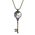 thumbnail image 1 of Watercolor Ink Shading Key Necklace Pendant Tray Embellished Chain, 1 of 3