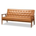 thumbnail image 2 of Baxton Studio Walnut Finished Wood 3-Piece Living Room Set, 2 of 8