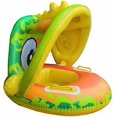 thumbnail image 1 of Baby Pool Float with Sun Canopy - Inflatable Swimming Ring Infant Baby Floatie Spring Float Pool Fit Safety Seat Kid's Water Toys (Green-frog), 1 of 4