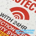 thumbnail image 3 of Uxcell Protected With 24hr Sign Home Business Security Alarm Warning Sign 10 Pack, 3 of 5