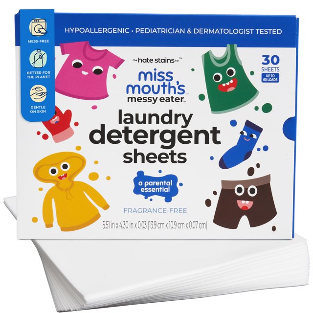 Detergente para ropa en láminas Miss Mouth's Messy Eater