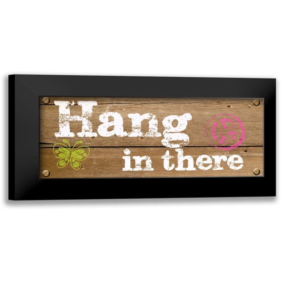 Greene, Taylor 14x8 Black Modern Framed Museum Art Print Titled - Hang In There