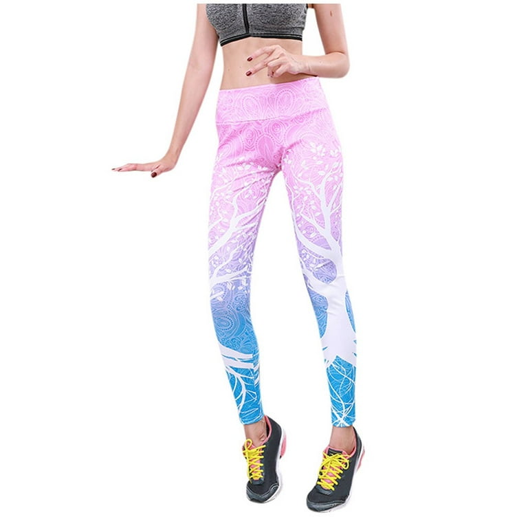 KIHOUT Pants For Women Deals Printed Yoga Fitness Leggings Running Gym  Stretch Sports Pants Trousers 