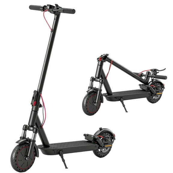 Electric Scooter - 350W Motor, 8.5"Solid Tires, 36V/10.4Ah Battery, Max Speed Up to 19MPH and 21Miles Long Range, Foldable E-Scooter with Double Braking System and APP Control