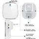 thumbnail image 3 of Wireless Doorbell, 300m Range, 36 Ring Tones, 4 Volume Levels, 1 Transmitter & 2 Receivers, Waterproof Wireless Doorbell Set for Inside and Outside, 3 of 5