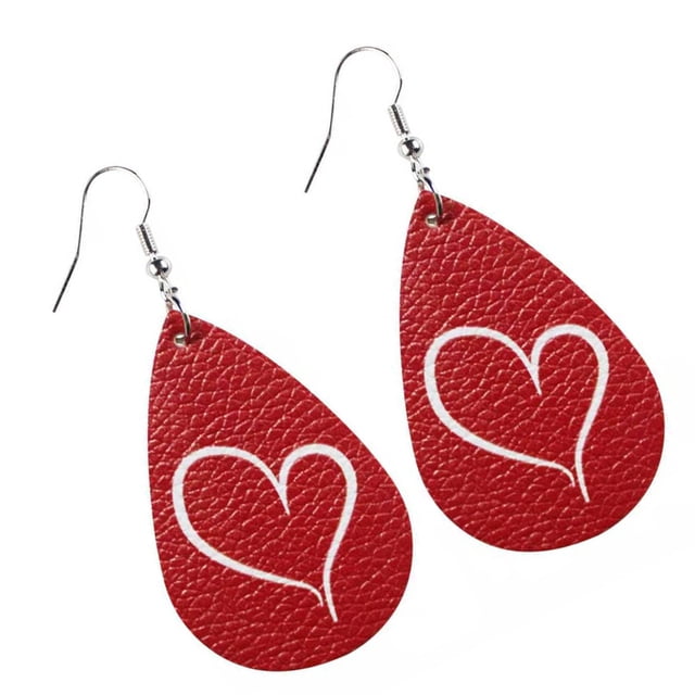 Minnieouse Pendientes Cuero Labio Oreja Cuelga En forma de corazón Joyería hueca Adornos de aretes Favores de fiesta Regalo de San Valentín Boda Ropa, zapatos y accesorios Miscelánea tipo 12 Minnieouse AP010115-11